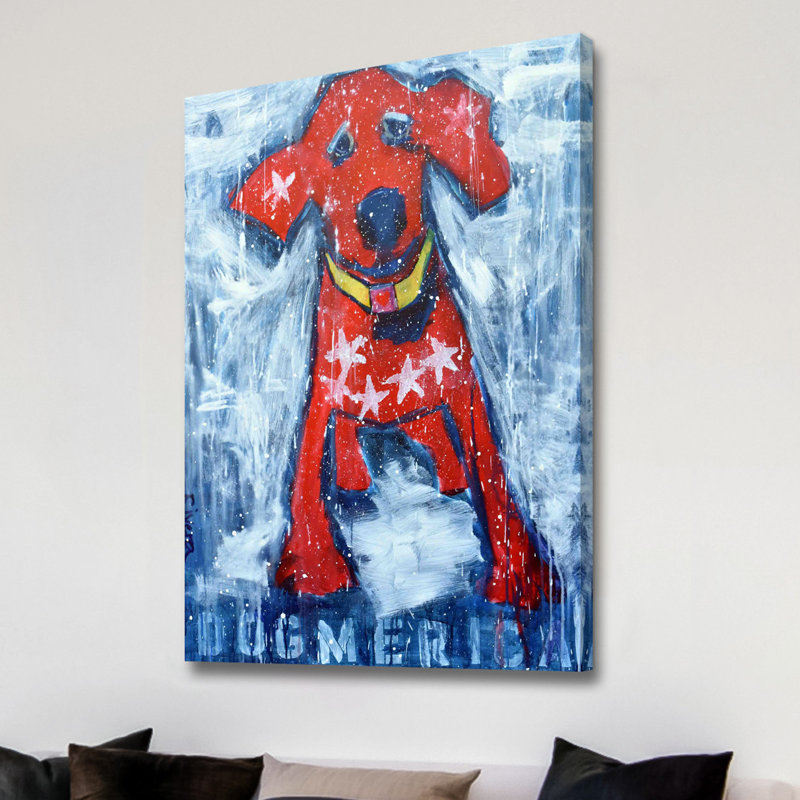 «Red Star Puppy» par Michelle Rivera, reproduction sur toile, H 18 po x l 12 po x P 1,5 po