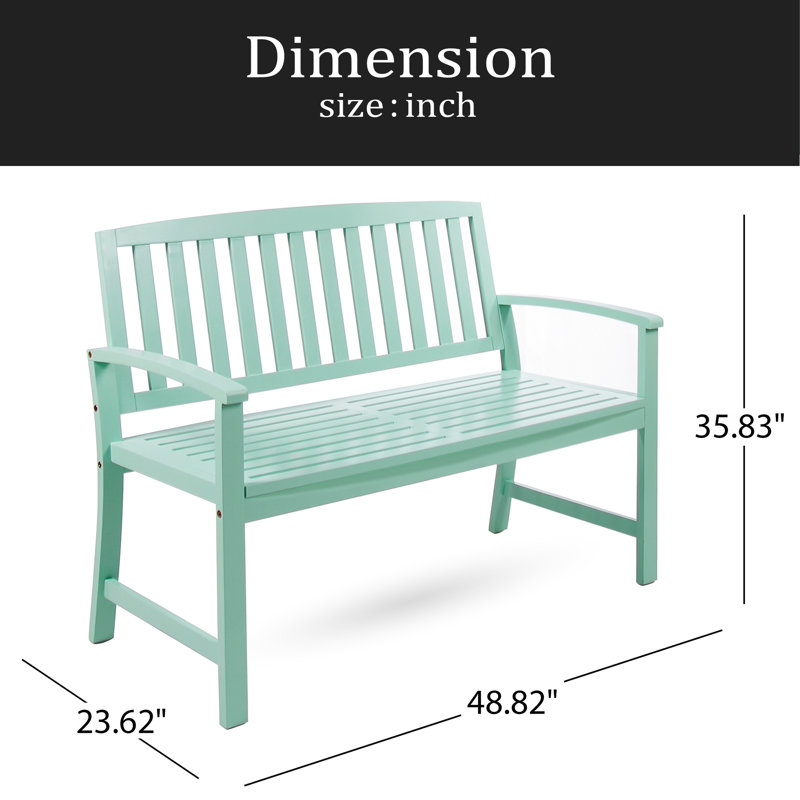 Banc en bois de style campagnard, Menthe