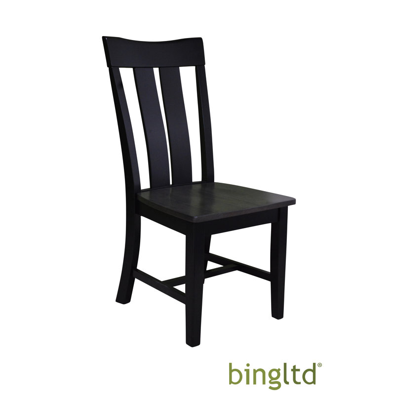 18'' H Solid Wood Side Chair, Black