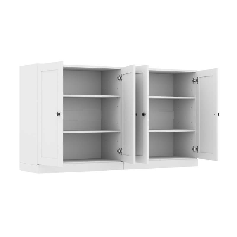Buffet 64 "avec portes Shaker et tablettes réglables Palace Imports, Blanc