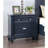 Zeny Nightstand, 1 Cup Handle Drawer W 1 Shelf, Slate Blue Solid Wood