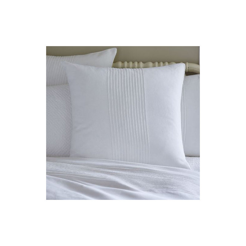 Mason White Linen Sham, White, Euro