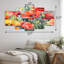 Vibrant Poppies I - ensemble d'art mural floral en métal