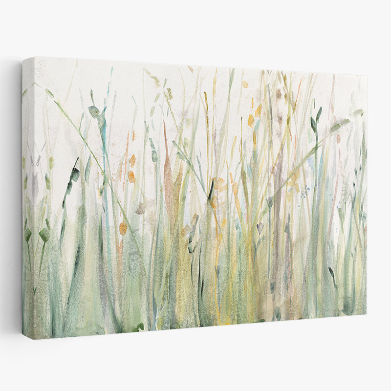 Abstract Fields - Spring Grasses I, 16" H x 24" W