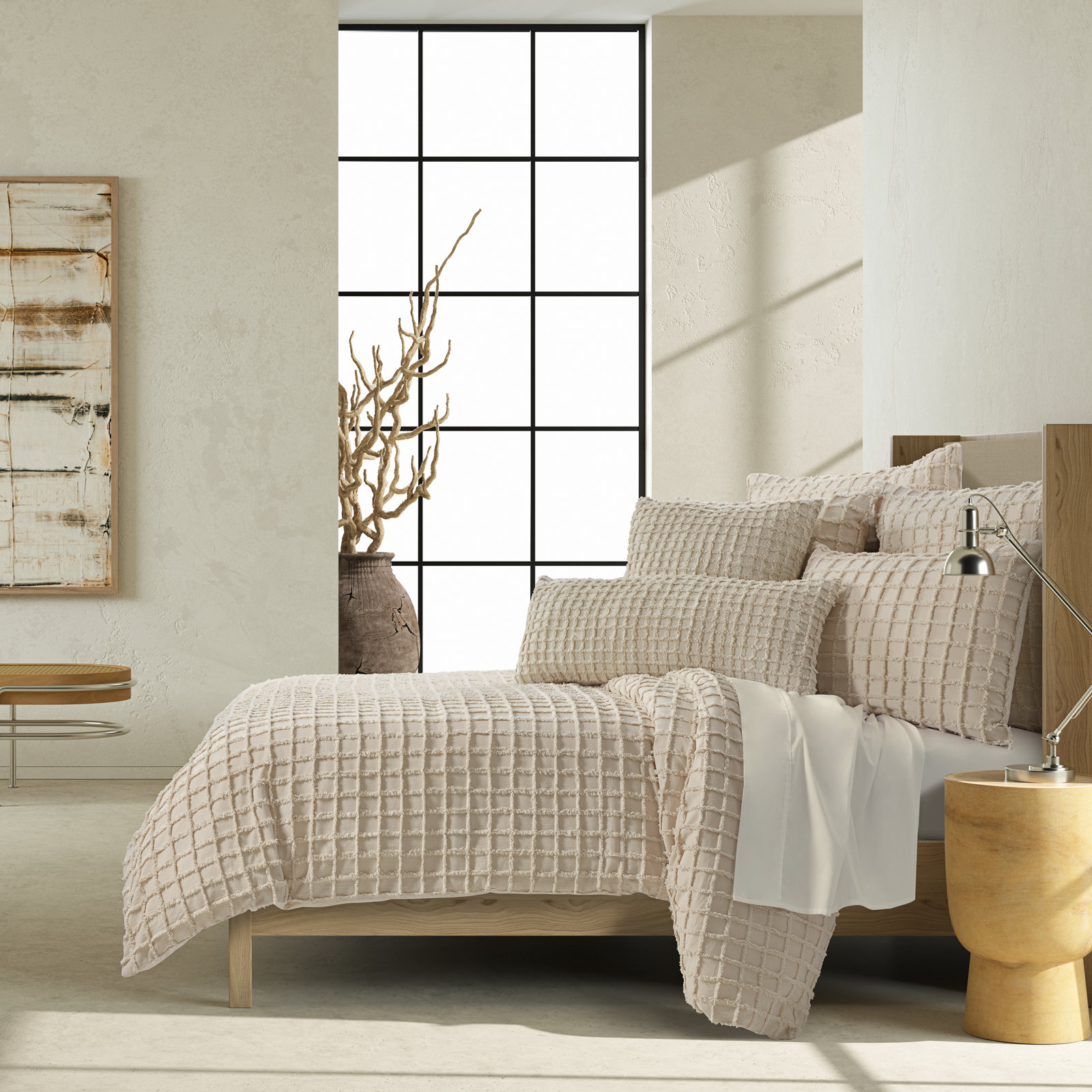 Carter Duvet Cover Set, Twin Duvet Cover + 1 Sham, Linen