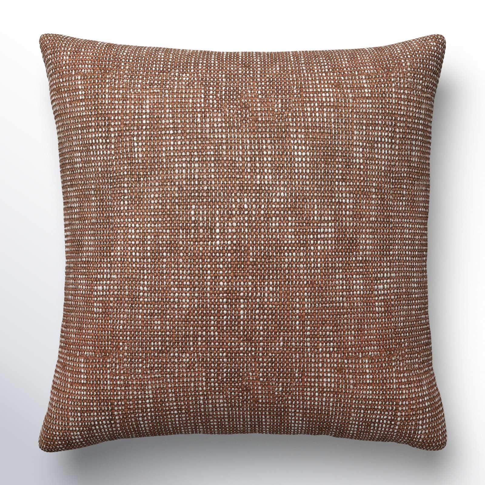 Danube Throw Pillow, 22"H x 22"W, Brown/White, Down