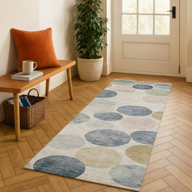 Premium Machine Washable Jakiyra AMF1898 Geometric Rug, Runner 2'3" x 7'6"