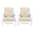 Coussin beige en PolyCD / structure blanche