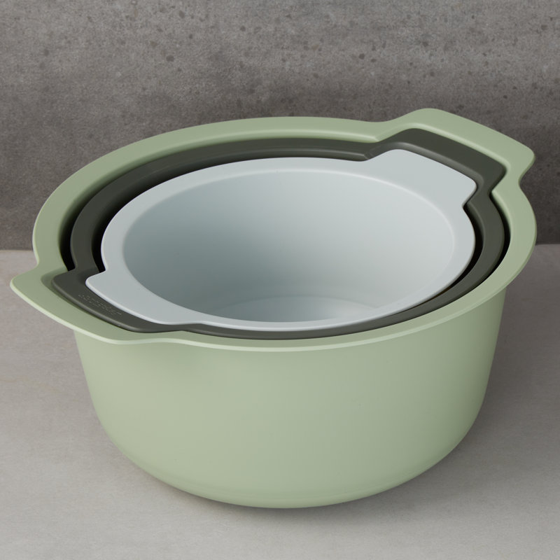 Ensemble de 3 bols mélangeurs et passoires BergHOFF, vert