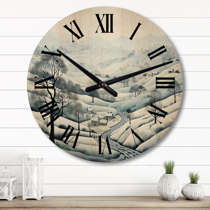 Horloge murale surdimensionnée en bois, Grand