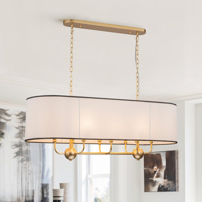 Mihaica 8-Light Dimmable Oval Linear Chandelier
