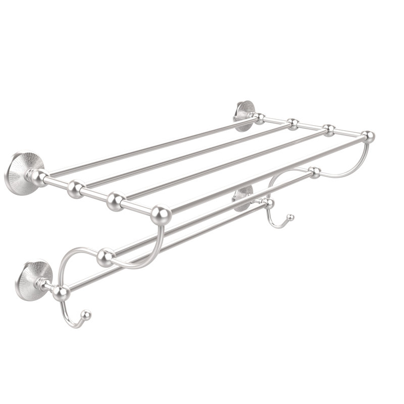 Marchmont Metal Bracket Shelf, Satin Chrome, 12" H x 24" W x 14" D