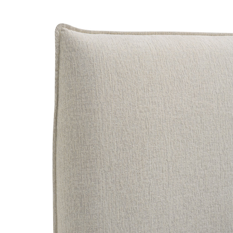Grand lit tapissier Everby, Queen, Gris