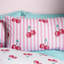 Disco Cherries Stripes Reversible Duvet Cover Set-114324100