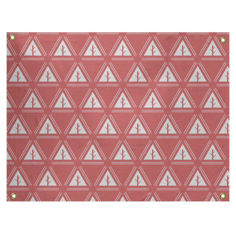 Tapisserie Barbra, H 59 po x l 80 po, Rouge / Blanc