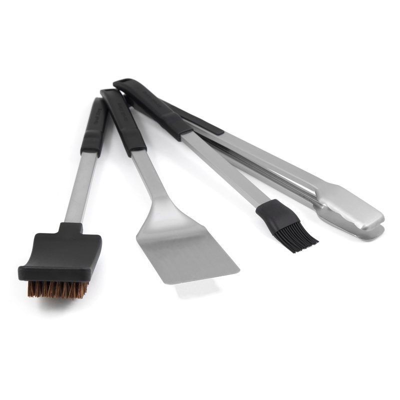 Baron Stainless Steel and Resin 4-Piece Grill Tool Set