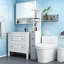 MDF / Particle Board Freestanding Linen Cabinet
