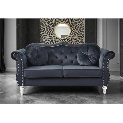 Modla  Velvet Fabric Loveseat
