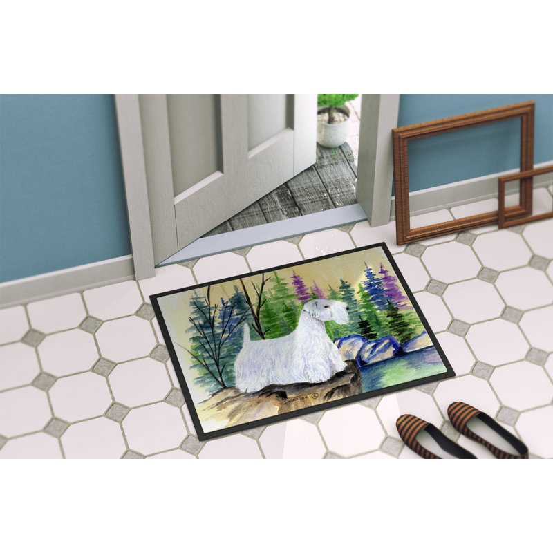 Tapis de porte d’intérieur anti-dérapant sealyham terrier, Rectangle 2 pi x 3 pi