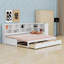 Lit de jour contemporain avec deux tiroirs, lumière DEL et port USB-1210943647