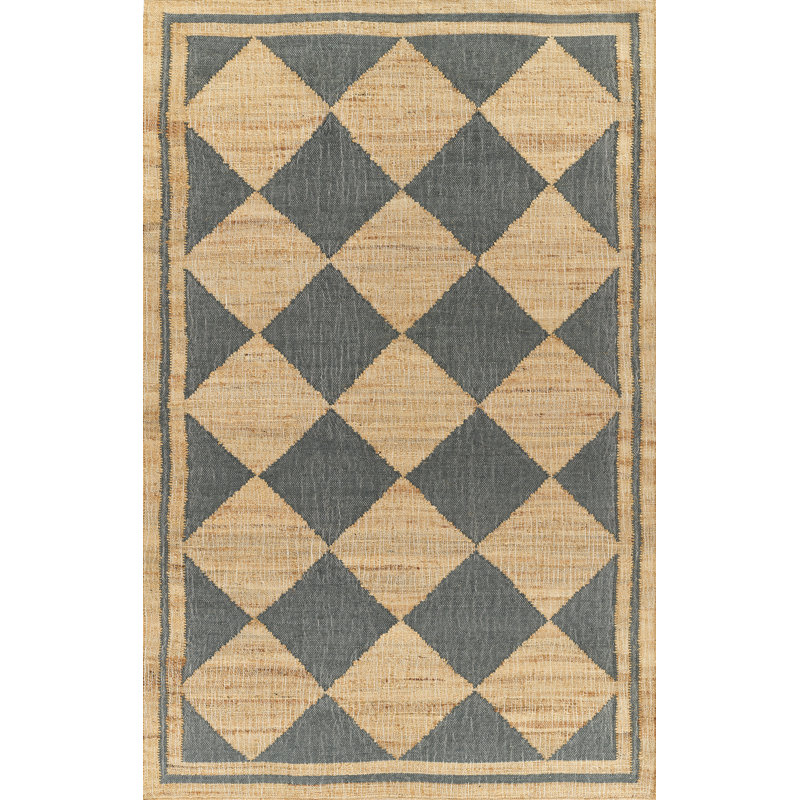 Erin Gates by Momeni Orchard Court Blue Hand Woven Wool and Jute Area Rug, Rectangle 5' X 8'