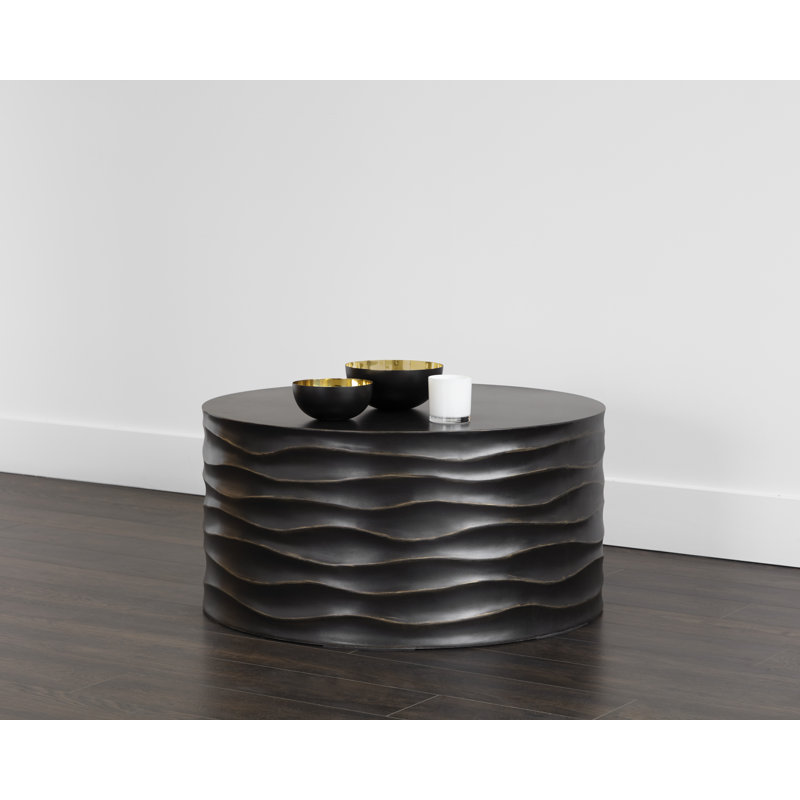 Corey Coffee Table, Black, 16" H x 32" L x 32" W