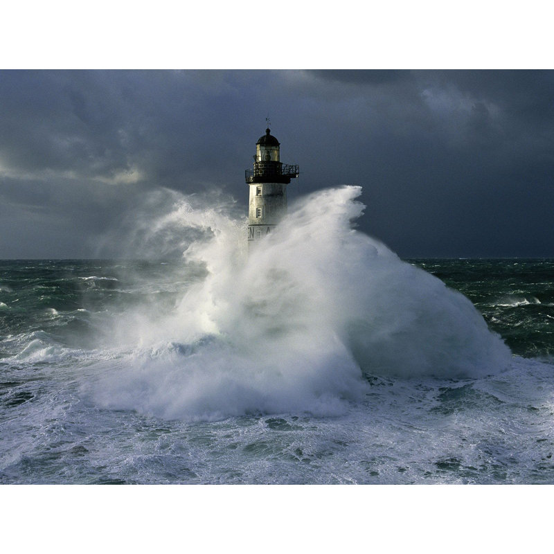 Phare D'ar-Men by Jean Guichard - Wrapped Canvas Print, 70cm H x 100cm W x 4cm D