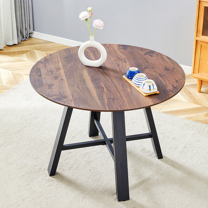 Table ronde, petite table basse avec pieds en métal