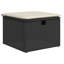 Ensemble de canapé de jardin Vidaxl noir pour l'ensemble de canapé, blanc crème pour coussins