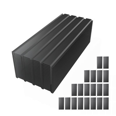 Metal Roof Panel length 42.5 IN Galvanized Roof Panels 20 PCS Waterproof Heavy Duty Metal Roof Panels for Outdoor House Storage Stables Patio Garages Sheds,Gray