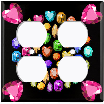 Plaque murale en forme de cercle coloré avec bijoux en diamant coloré