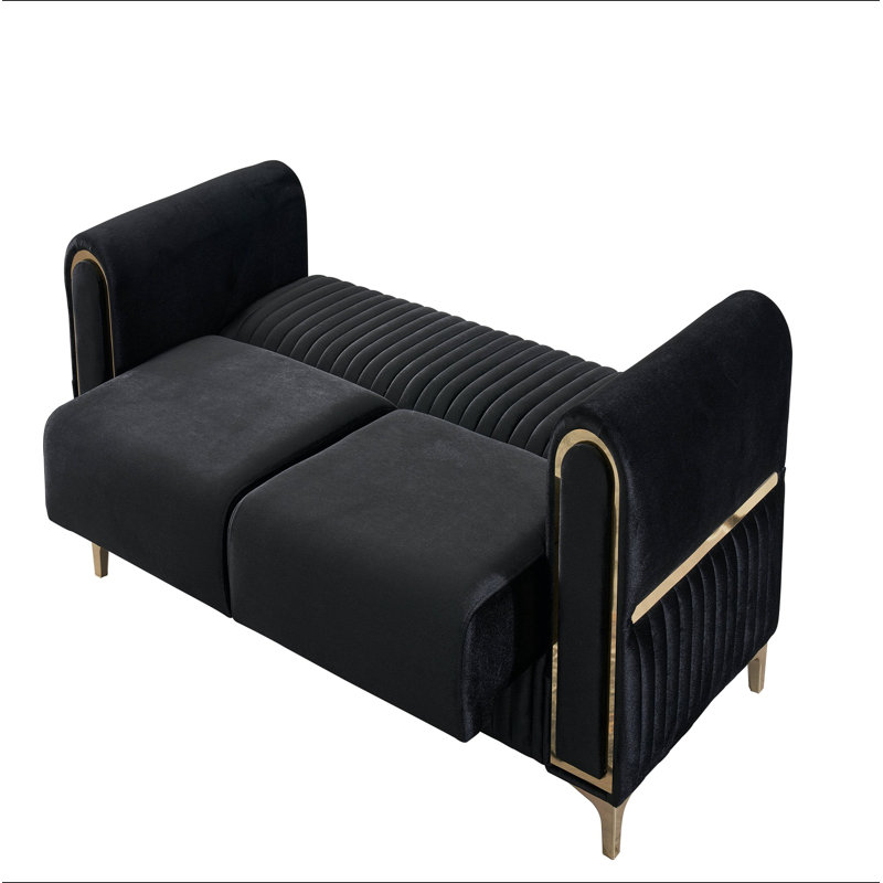 Causeuse convertible en tissu de velours Melody