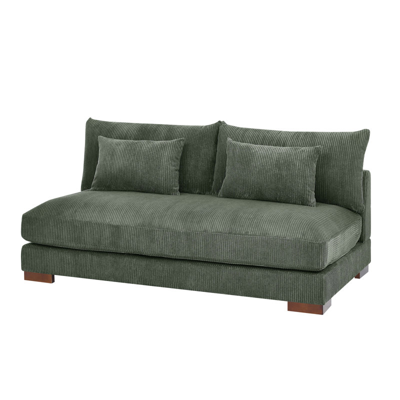 Carilynn 69'' Corduroy Sofa, Vintage Green
