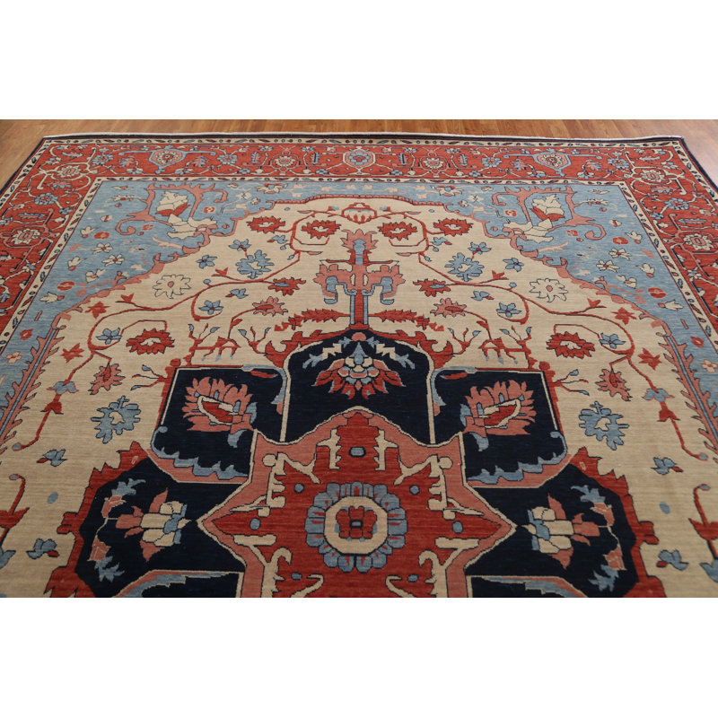 One-of-a-Kind 9'9" X 13' New Age Wool Area Rug in