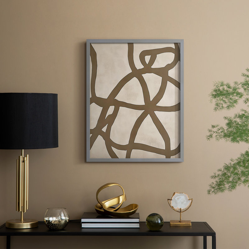 «Abstract CCI», reproduction encadrée - prête à être accrochée - fabriquée aux États-Unis, H 10 po x l 8 po, Gris