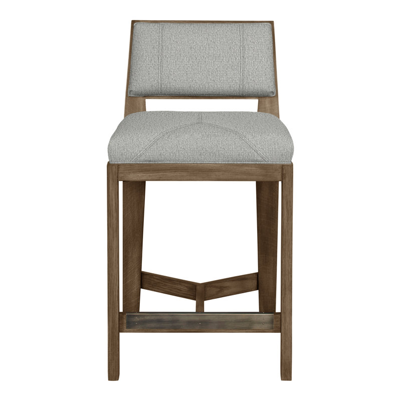 Scoville By Thom Filicia Upholstered Counter Stool with Solid Wood Frame, Hampton, Colombe Tarbee