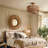 15.4" 3 - Light Boho Rope 2-Tier Drum Dimmable Semi Flush Mount Ceiling Lights