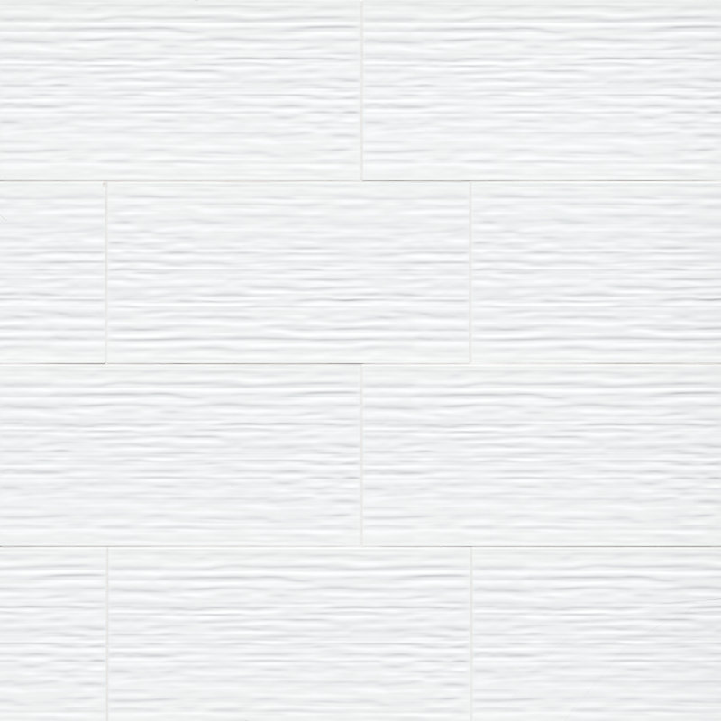 Linea 12 in. x 24 in. Glossy Ceramic Wall Tile, Blanca