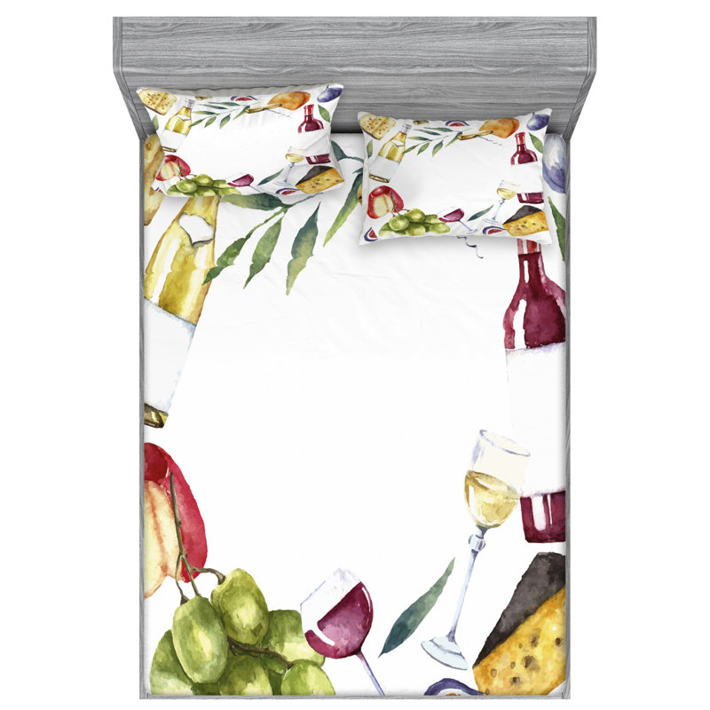 Microfiber Sheet Set, Queen Sheet Set with Fitted Sheet