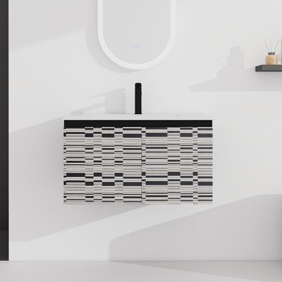Kuebbing 30'' Single Bathroom Vanity with Ceramic Top