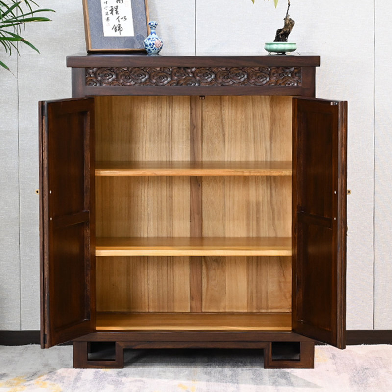 12 Pair Solid Wood Shoe Storage Cabinet
