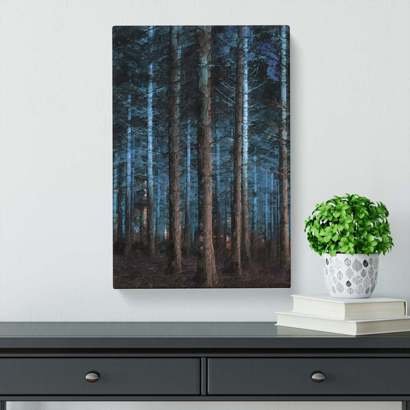 Evening Forest - Wrapped Canvas Painting, 76cm H x 50cm W x 3cm D
