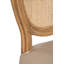 Chaise d'appoint en lin brun / beige