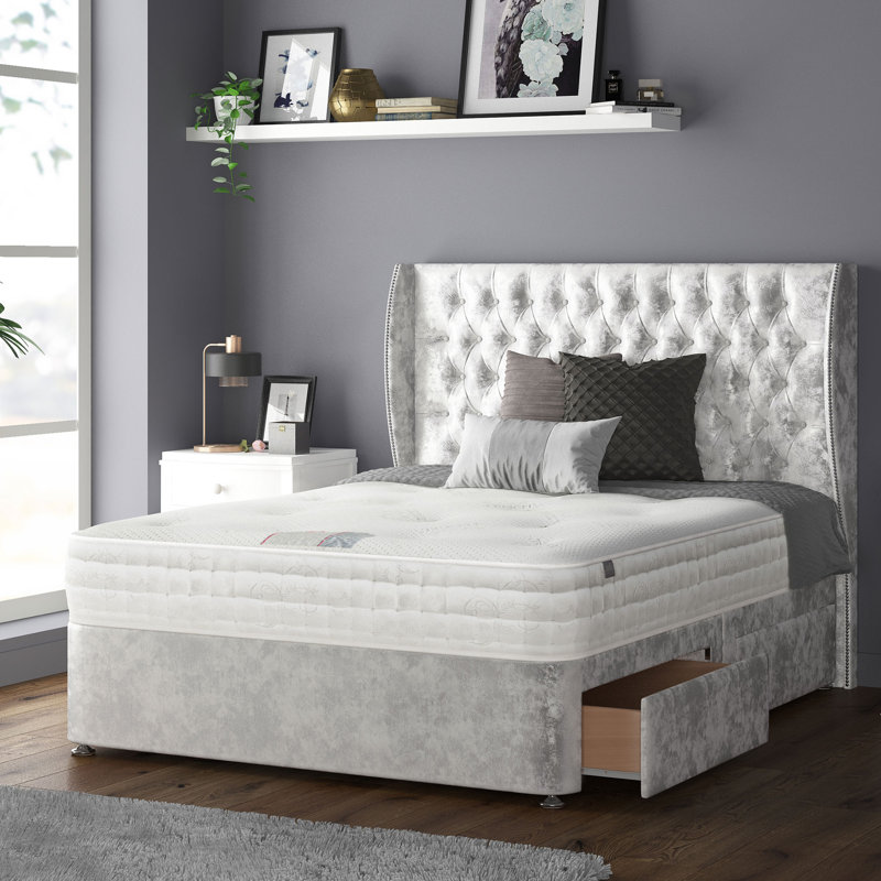 Mandalay Upholstered Headboard, Silver, Kingsize (5')