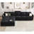 Sabira Velvet Reversible Modular Sofa & Chaise with Ottoman-86786405