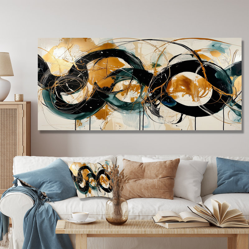 Art mural en toile Odier, H 28 po x l 60 po, Toile tendue, Ne s'applique pas