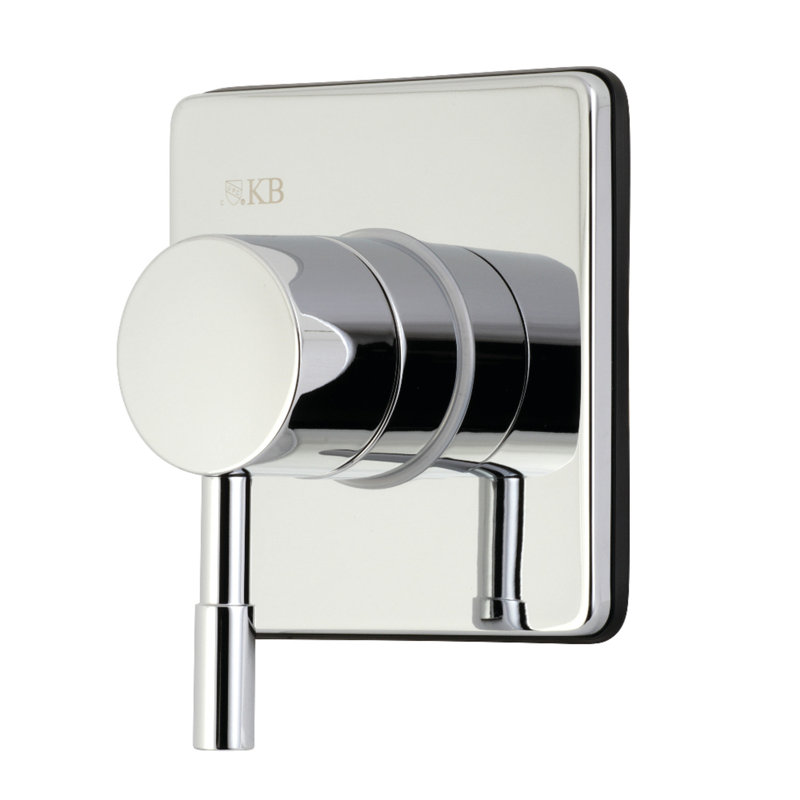 Kingston Brass Concord Single-Handle Wall Mount Three-Way Diverter Valve with Trim Kit, Polished Chrome