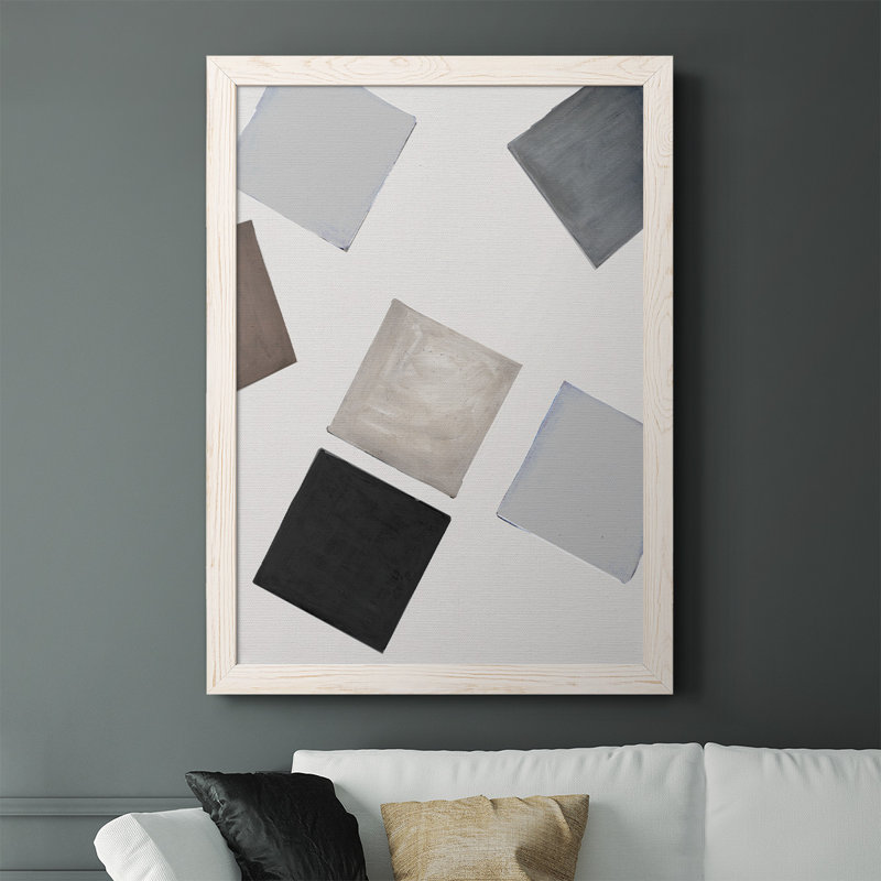 Block Encounter Revisit I, reproduction d'art sur toile, Blanc, H 37,5 po x l 27,5 po x P 1 po