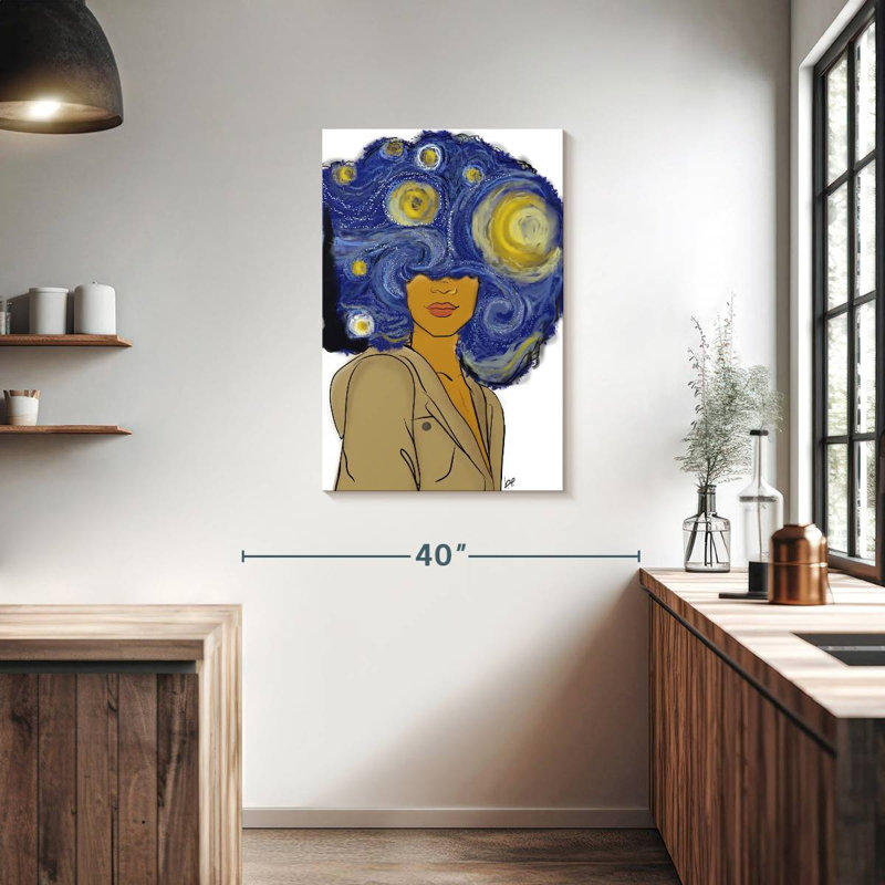 Shuttleworth Afro Starry Night, 36" H x 24" W