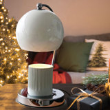 Modern Candle Warmer Lamp, Wide Base Candle Warming Lamp With Timer And Dimmer, Adjustable Wax Burner Light Top Down For Wax Melting, Home Art Decor (White)